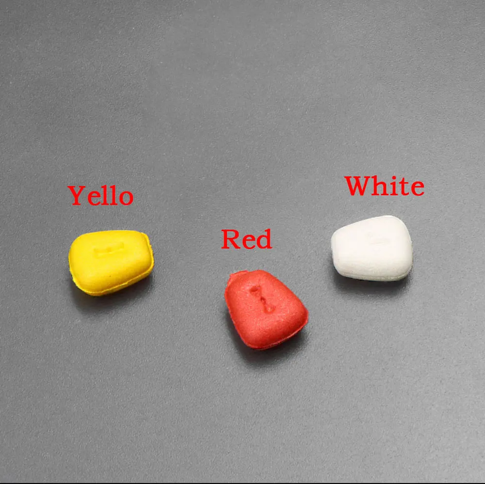Boilies en colores amarillo, rojo y blanco