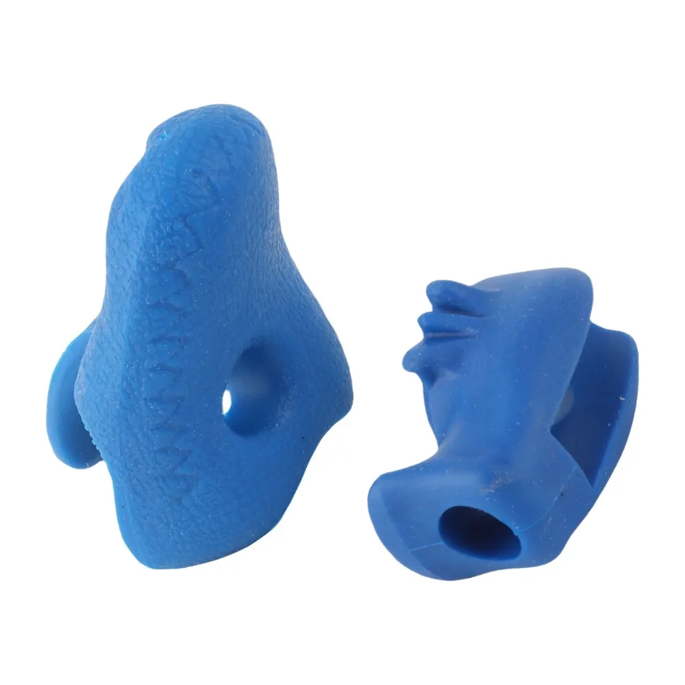 Guías de agarre de goma para arco de violín azules: postura