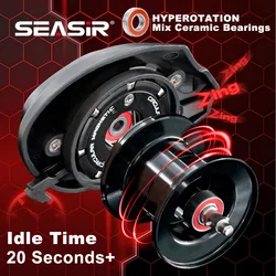 Carrete Baitcasting Seasir Cast-X3 Drag Clicker para Mar y Río