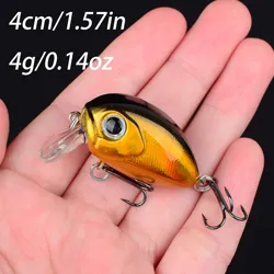 Crankbait 4 cm Señuelo Rígido con Anzuelos de Alta Calidad