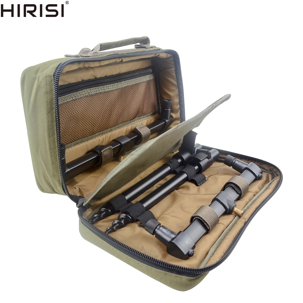 Bolsa de pesca Hirisi BS07 con barras antivuelco y soporte para cañas