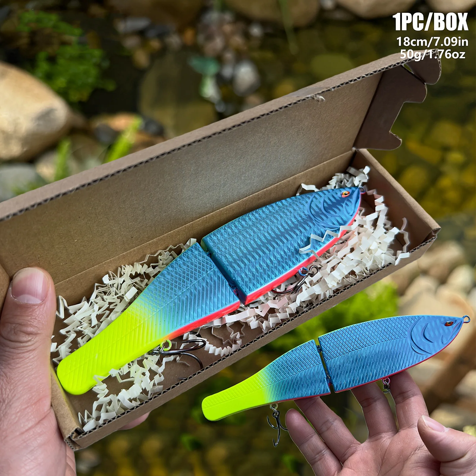 Señuelo Swimbait dos piezas resistente para lanzamientos a distancia - imagen 2