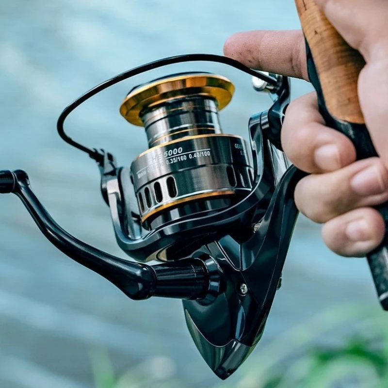 Carrete giratorio totalmente metálico para pesca en agua salada - imagen 4
