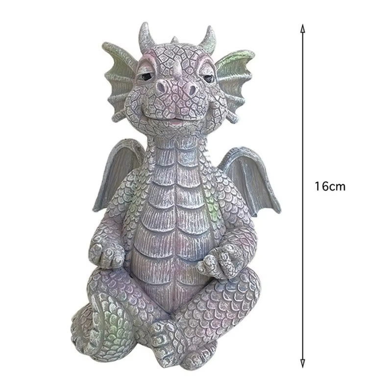 Estatua de jardín dragón LED en resina – Decoración pesca exterior - imagen 4