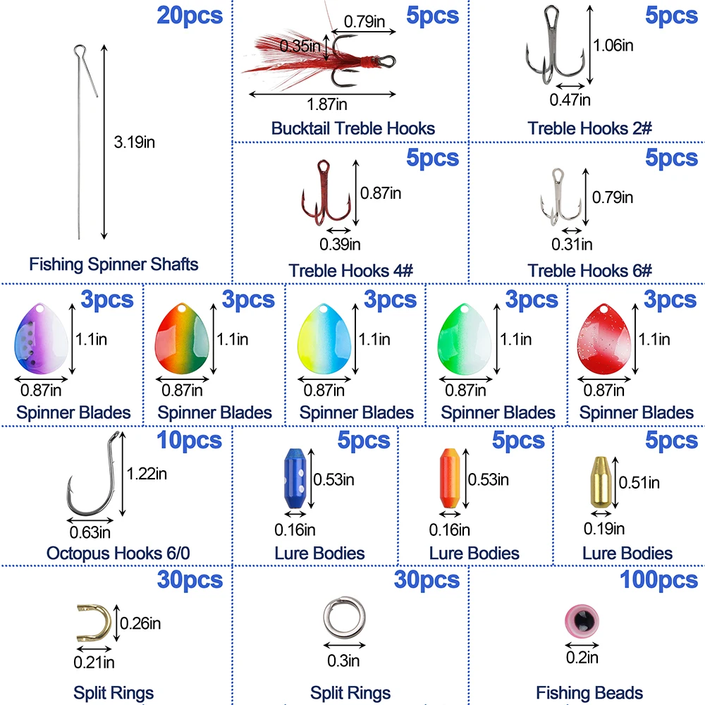 Kit de Señuelos Giratorios con Anzuelos Triples de Pluma de Metal - imagen 4