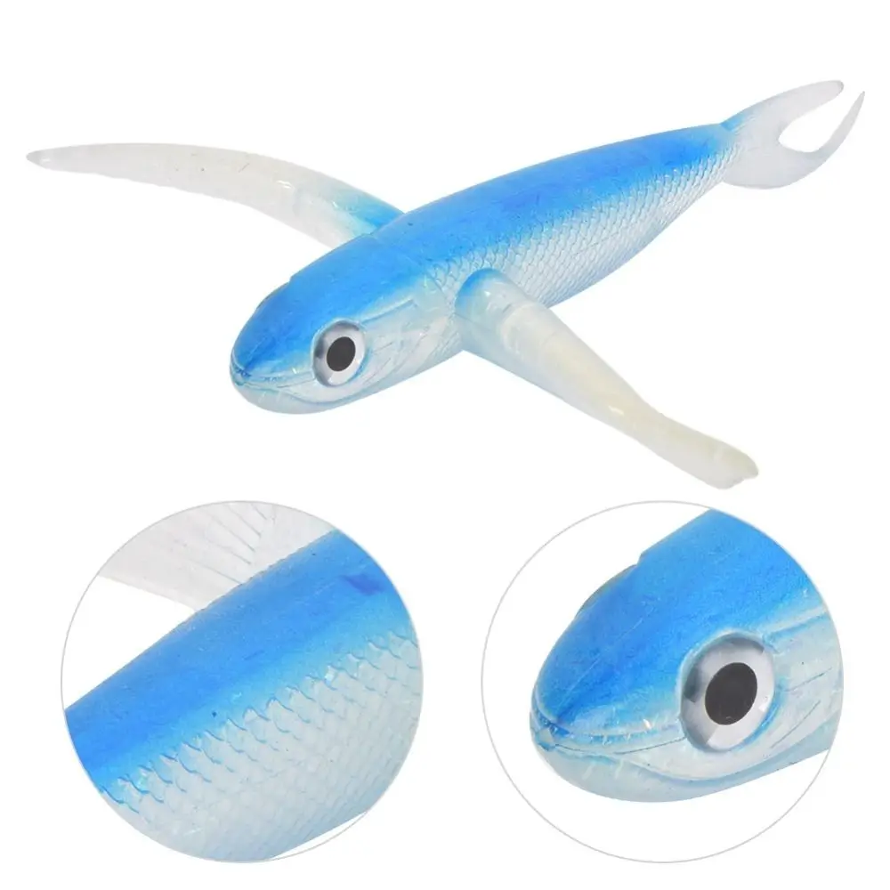 Señuelo blando pez volador para lubina con cuerpo PVC realista - imagen 3