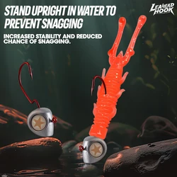WALK FISH anzuelos Jig Head con púas y anzuelo Ned para vinilo