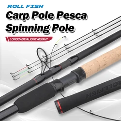 ROLLFISH Caña de feeder carbono para carpa con puntas sólidas