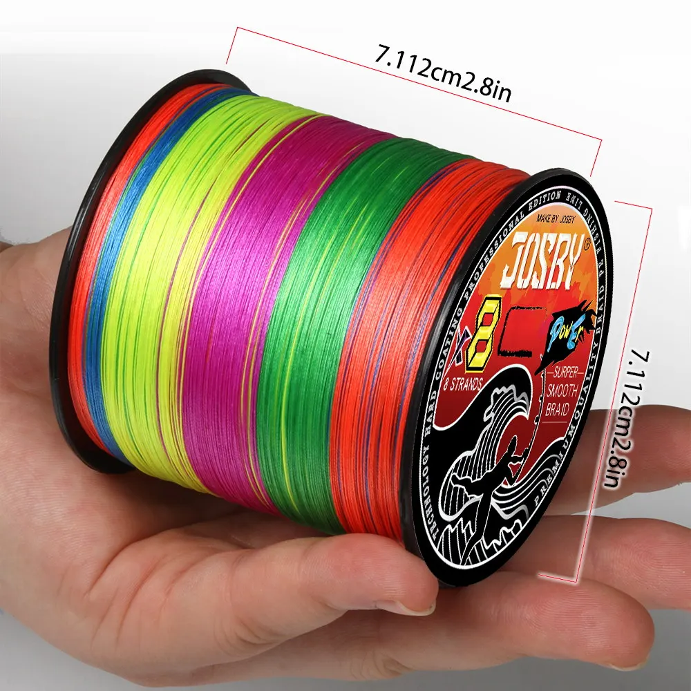 Sedal trenzado JOSBY 8 hebras multicolor