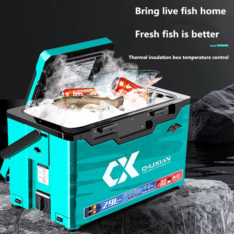 Cubo de pesca multifuncional con asiento y plataforma portacebos - imagen 4