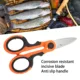 Tijeras Cortalínea inox dentadas – mango antideslizante para pesca