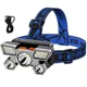 Faro LED frontal recargable USB de largo alcance para pesca