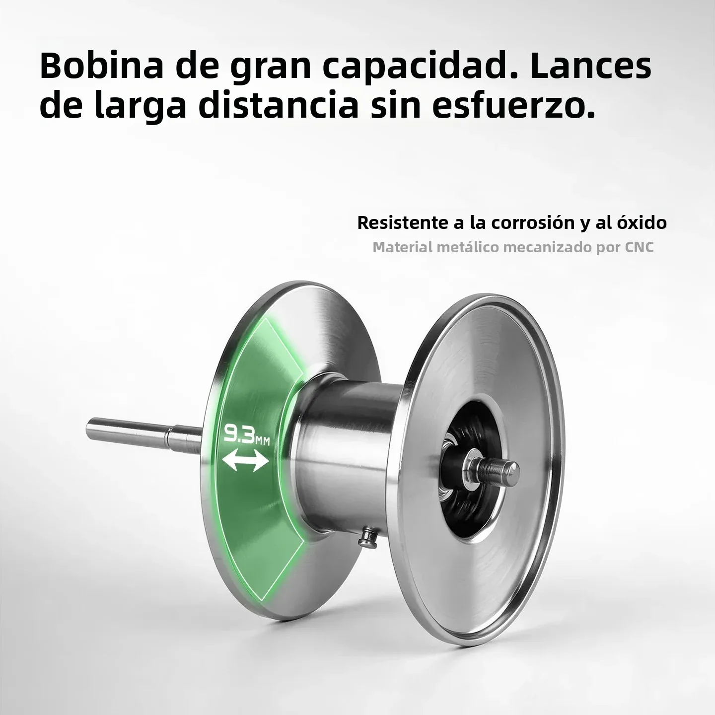 Carrete de pesca CHILENT agua salada, aluminio y doble sellado - imagen 3