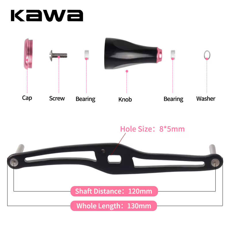 Kawa Carrete de Pesca Metal Mango Aleación 130mm - imagen 3