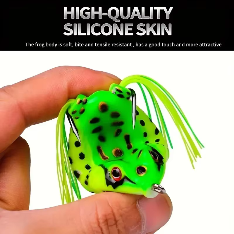 Kit Señuelos Topwater Wobblers Popping Tipo Rana para Lubina - imagen 4