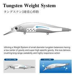 TSURINOYA 115S Jerkbait hundido para agua salada