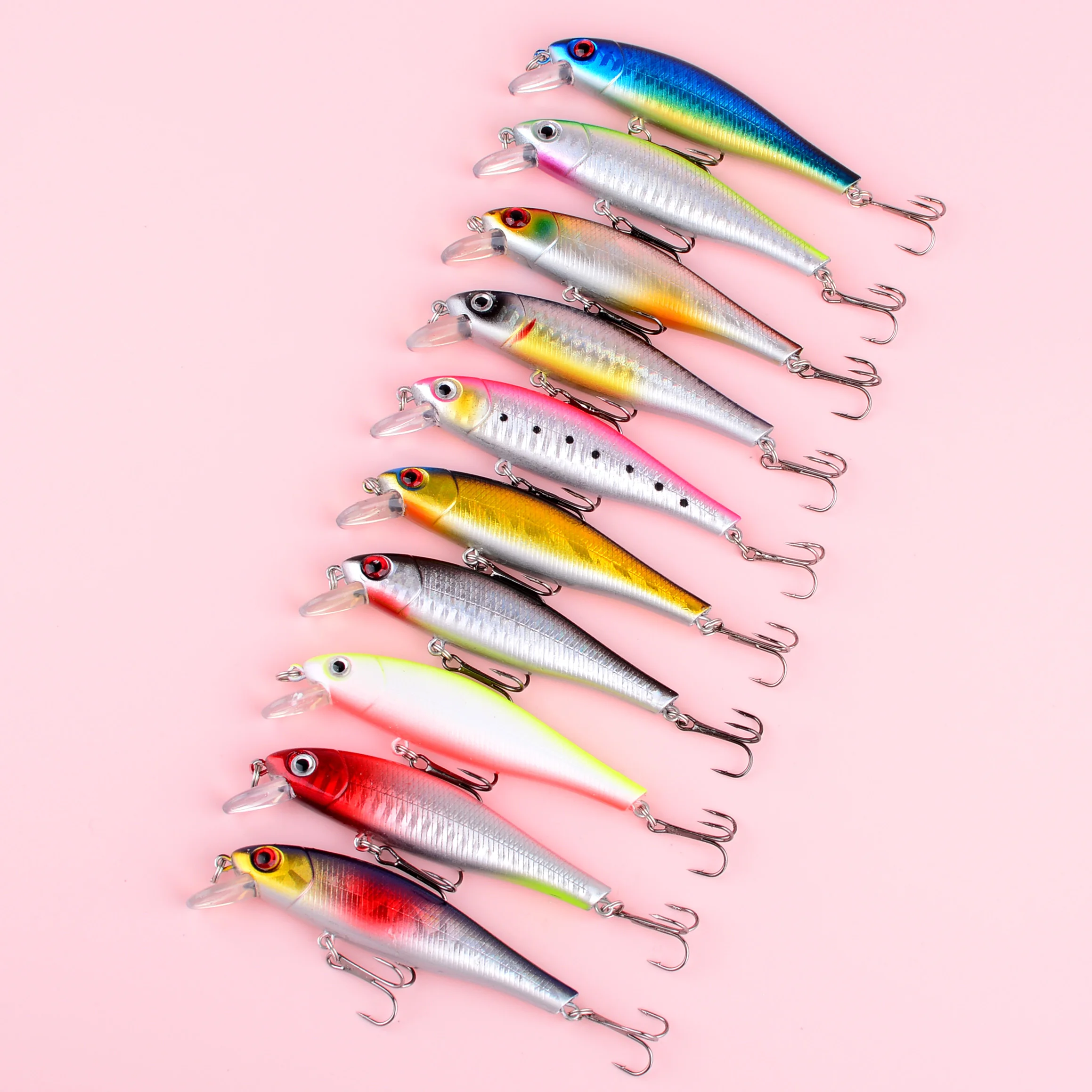 Wobbler Minnow flotante para pesca con acción nadadora - imagen 5