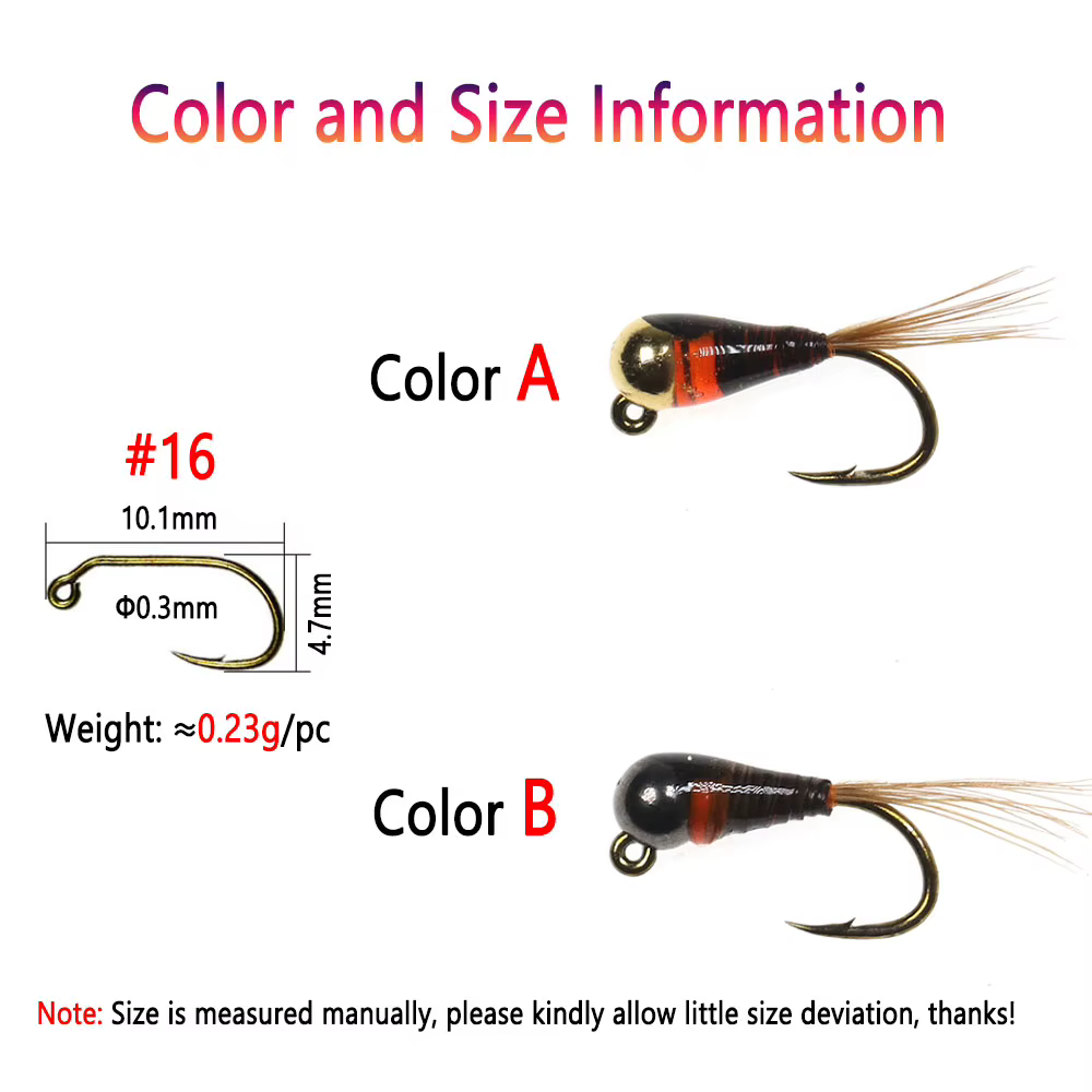 Bimoo Jig Ninfa Tungsteno para Trucha – Cola de Faisán - imagen 5