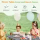 Funda impermeable para mesa de picnic elástica ajustable a cuadros