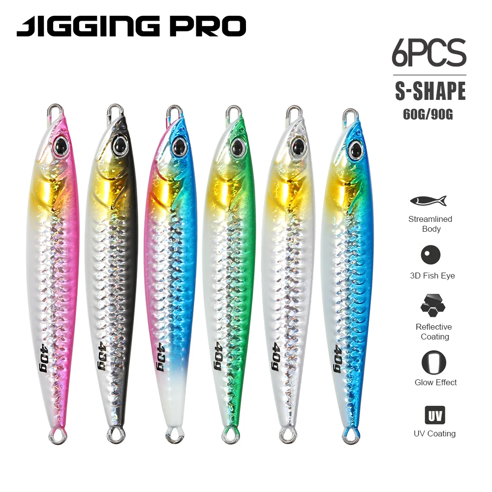 JIGGING PRO señuelos Jig en S para metal con recubrimiento UV - imagen 5