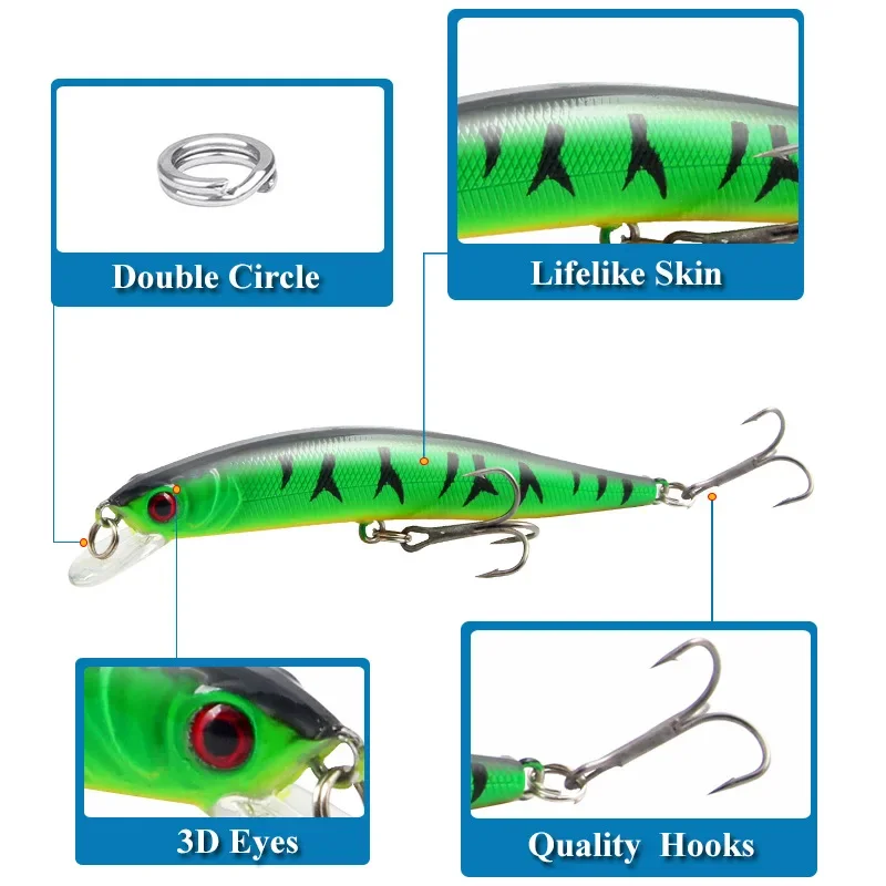 Paleta de colores del señuelo Minnow