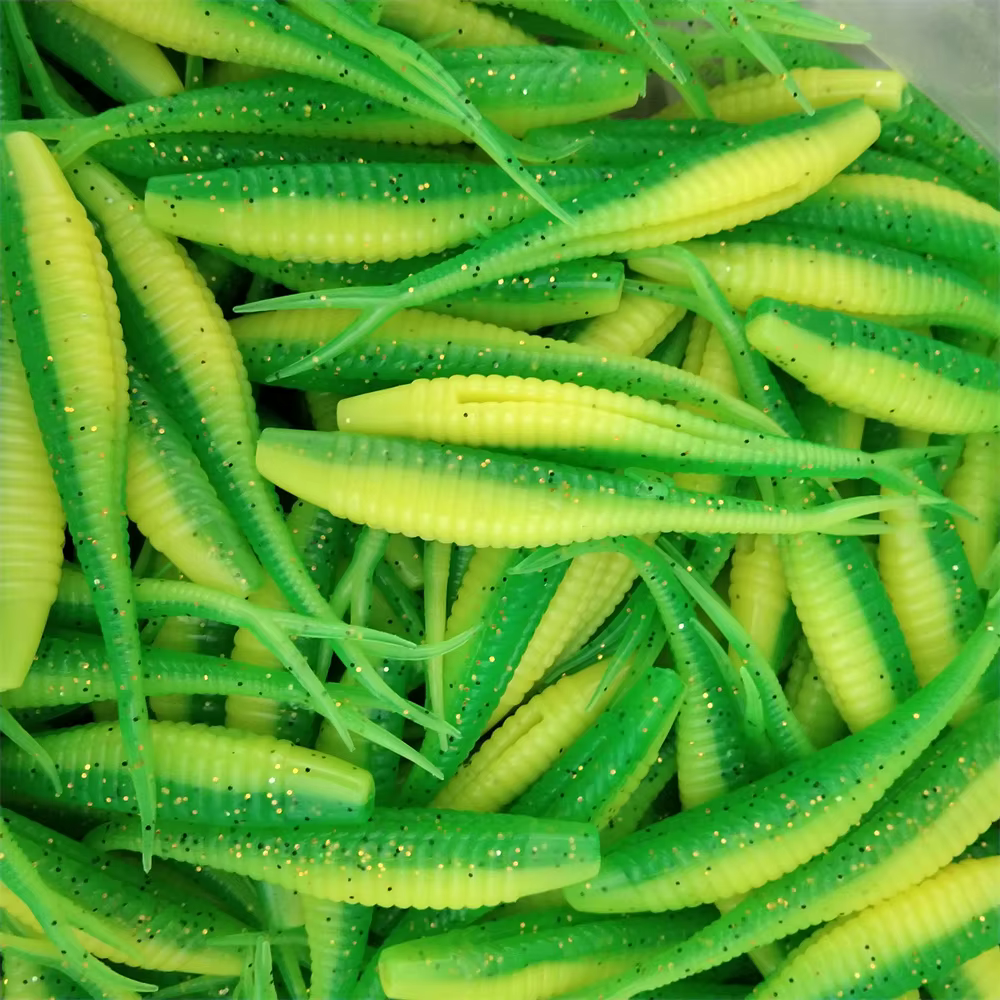 Swolfy Jerk Minnow – Señuelo blando de cola dividida para lubina - imagen 3