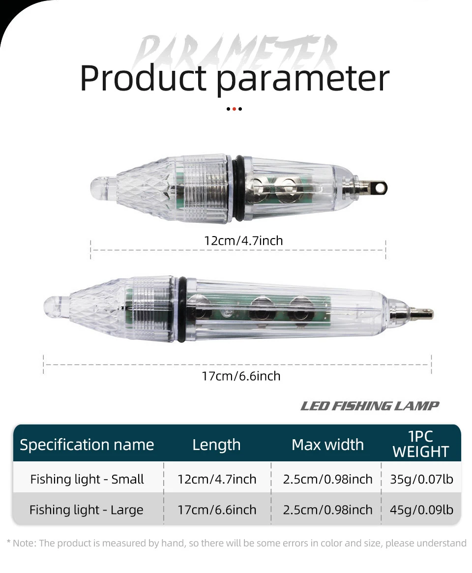 Luz LED para señuelo submarino