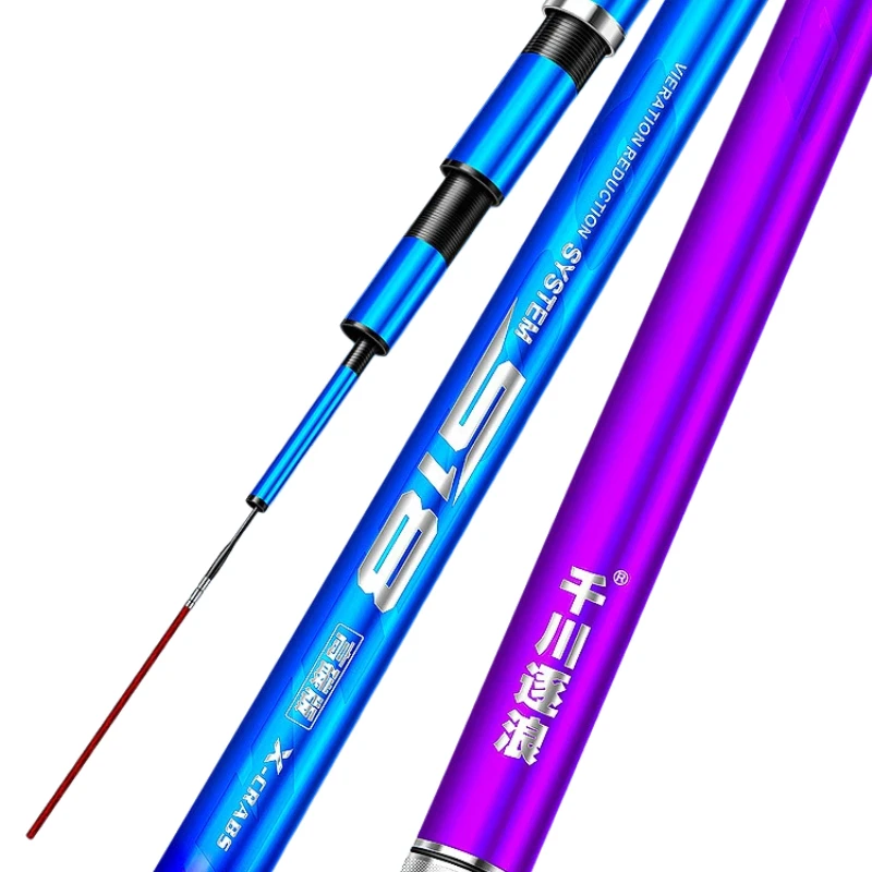Caña de pesca telescópica de carbono súper ligera para carpa