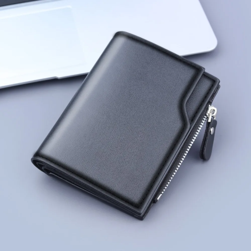 Cartera para hombre de cuero sintético con cierre y tarjetero - imagen 4