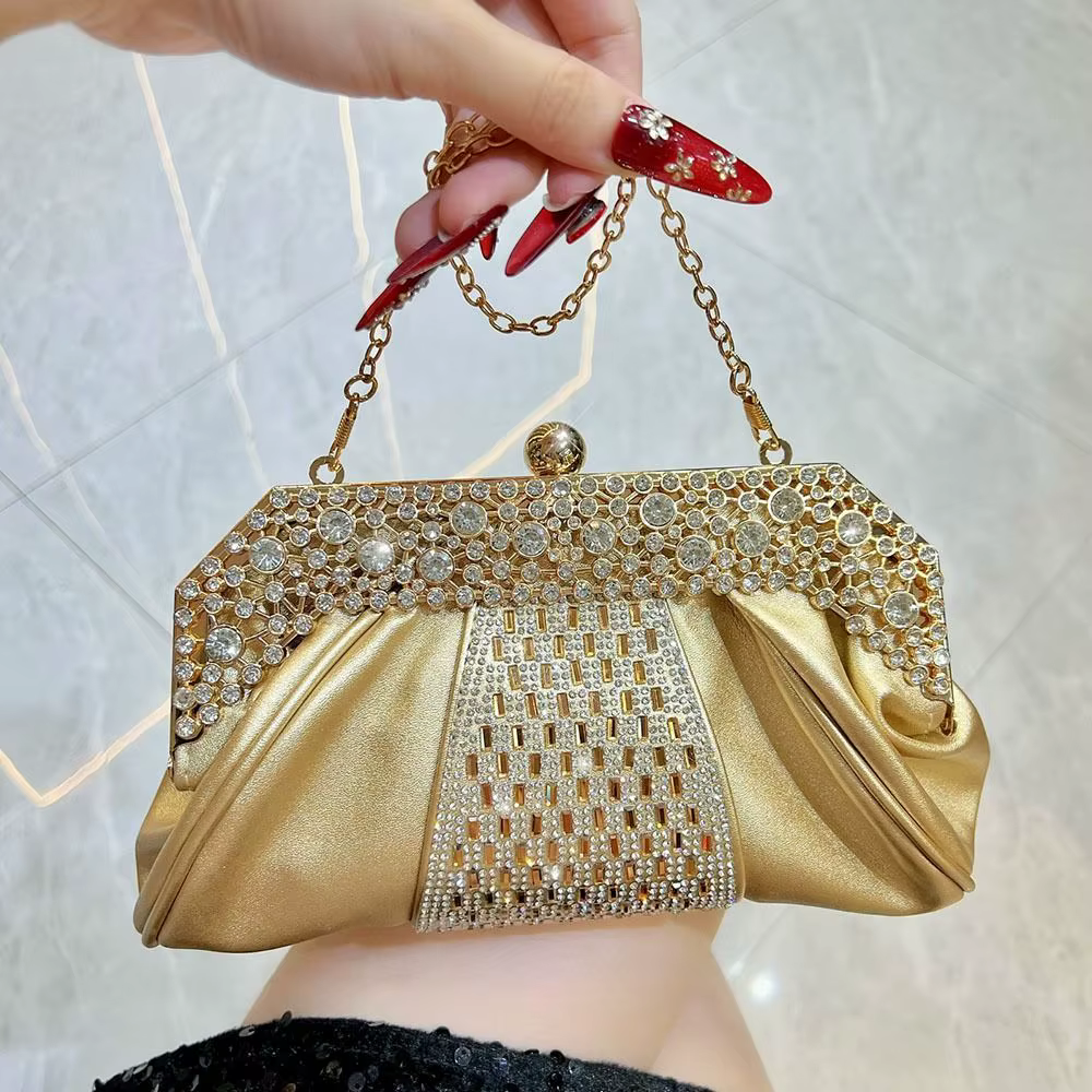 Bolso de Noche con Diamantes para Damas – Elegante y de Gran Capacidad