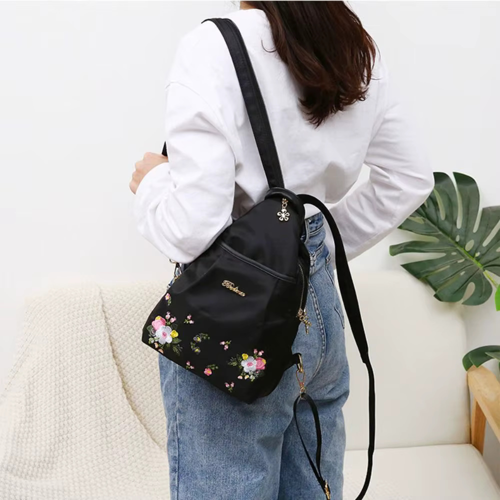 Mochila Bordada de Gran Capacidad para Mujer – Oxford Informal - imagen 4