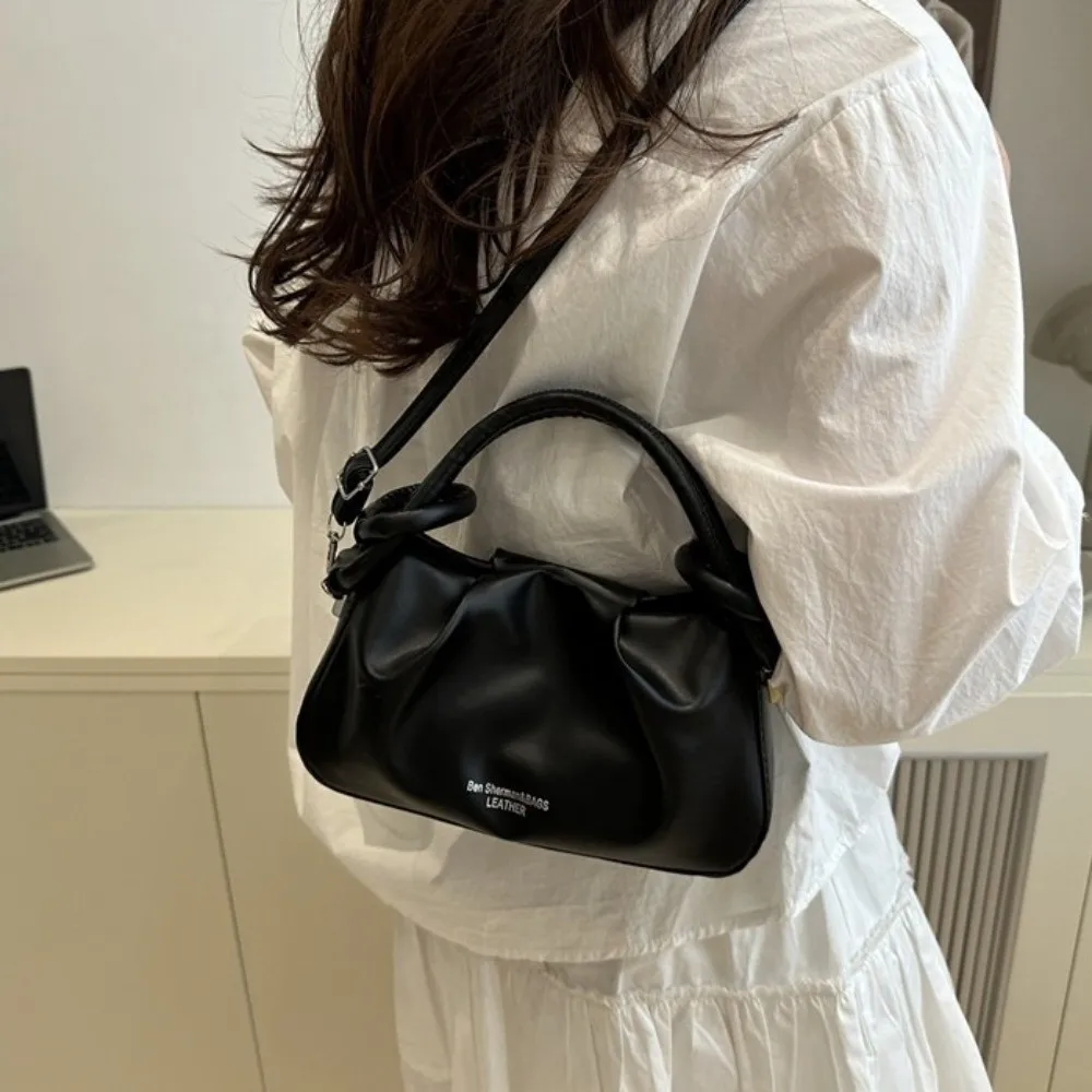 Bolso bandolera pequeño tipo nube plegable de piel PU para mujer - imagen 2