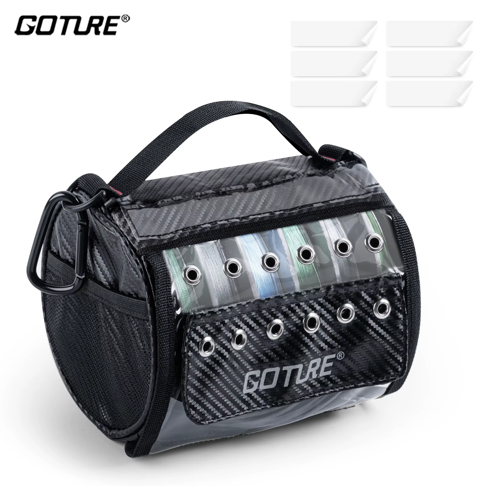 Estuche de Líneas de Pesca Goture – 6 Orificios, Divisor Extraíble y Ventana