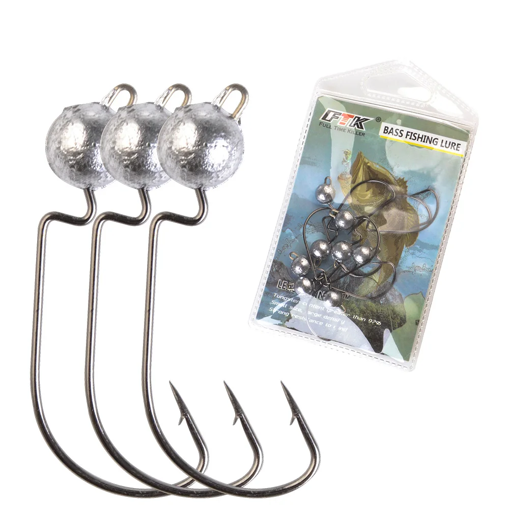 FTK Jig Head con púas para lubina – Anzuelo afilado para vinilo - imagen 4