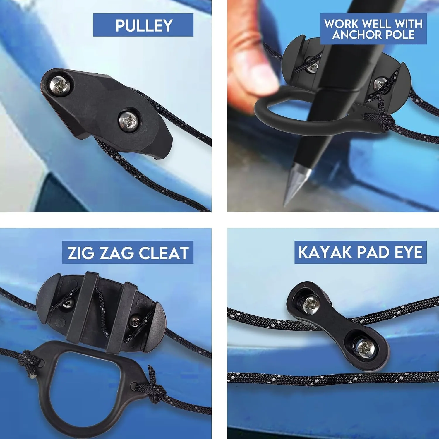 Sistema de polea para anclaje de kayak con kit de trolley - imagen 2