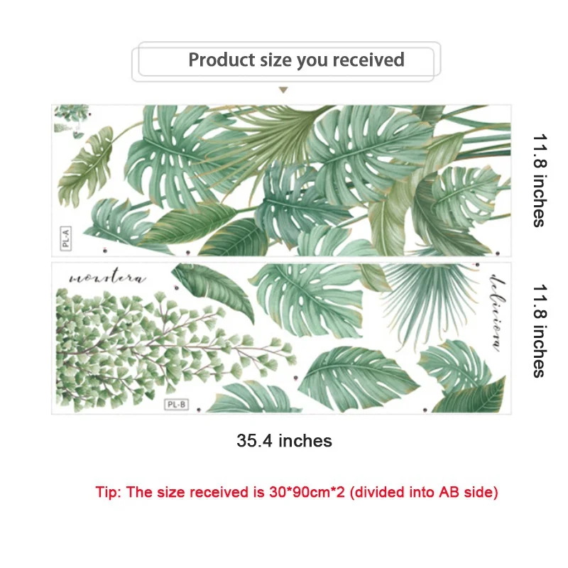 Pegatina pared pesca Monstera Tropical – Vinilo nórdico decoración - imagen 5