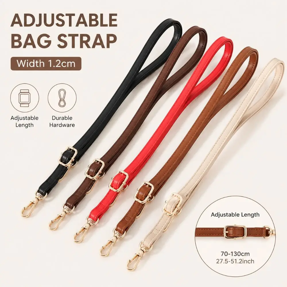 Correa de cuero para bolso ajustable de hombro y bandolera - imagen 3