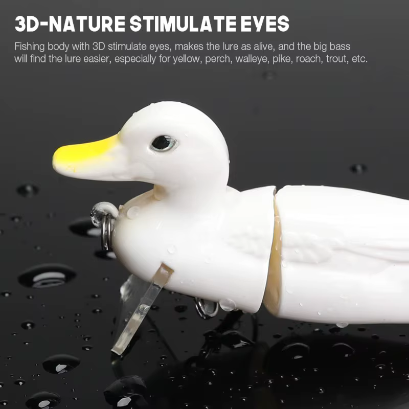Señuelo Lua Bait imitación de pato multisección, anzuelos con ojos 3D - imagen 4