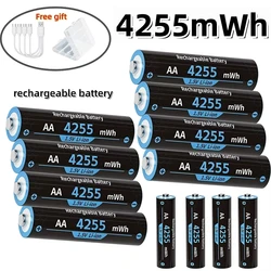 Batería recargable AA de litio USB Tipo-C con caja y cable