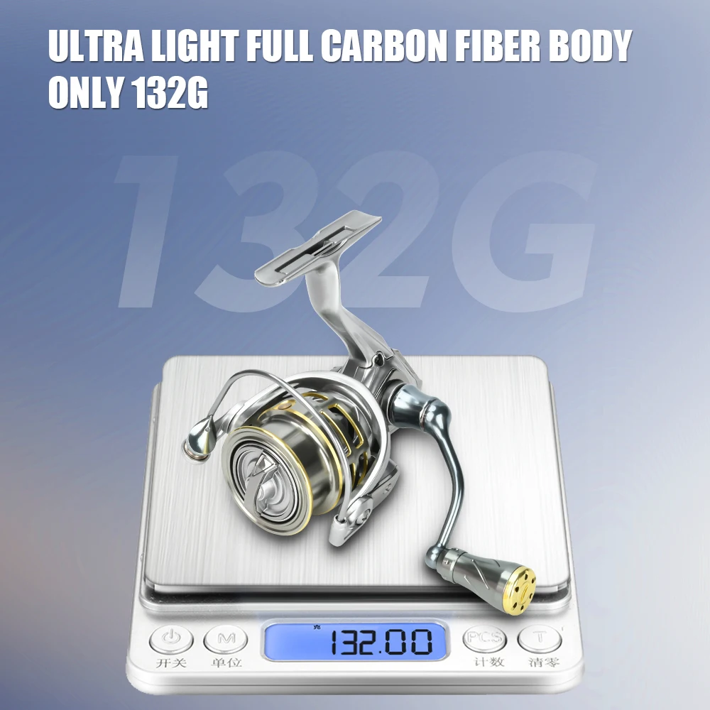 Vista del cuerpo de fibra de carbono y el acabado metálico