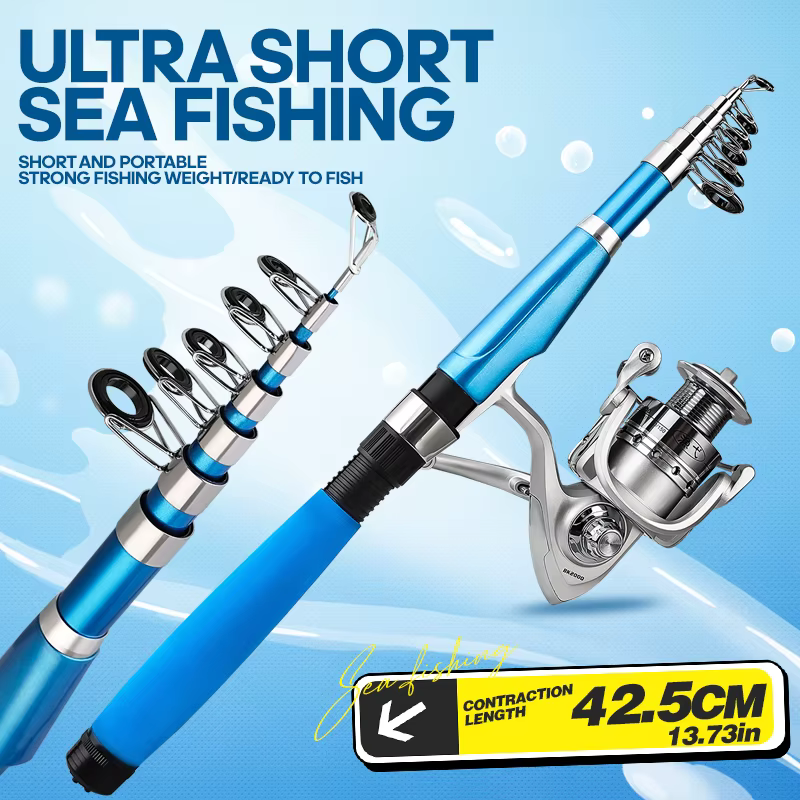 Caña Telescópica Surfcasting TAIYU – Combo Portátil con Carrete - imagen 5