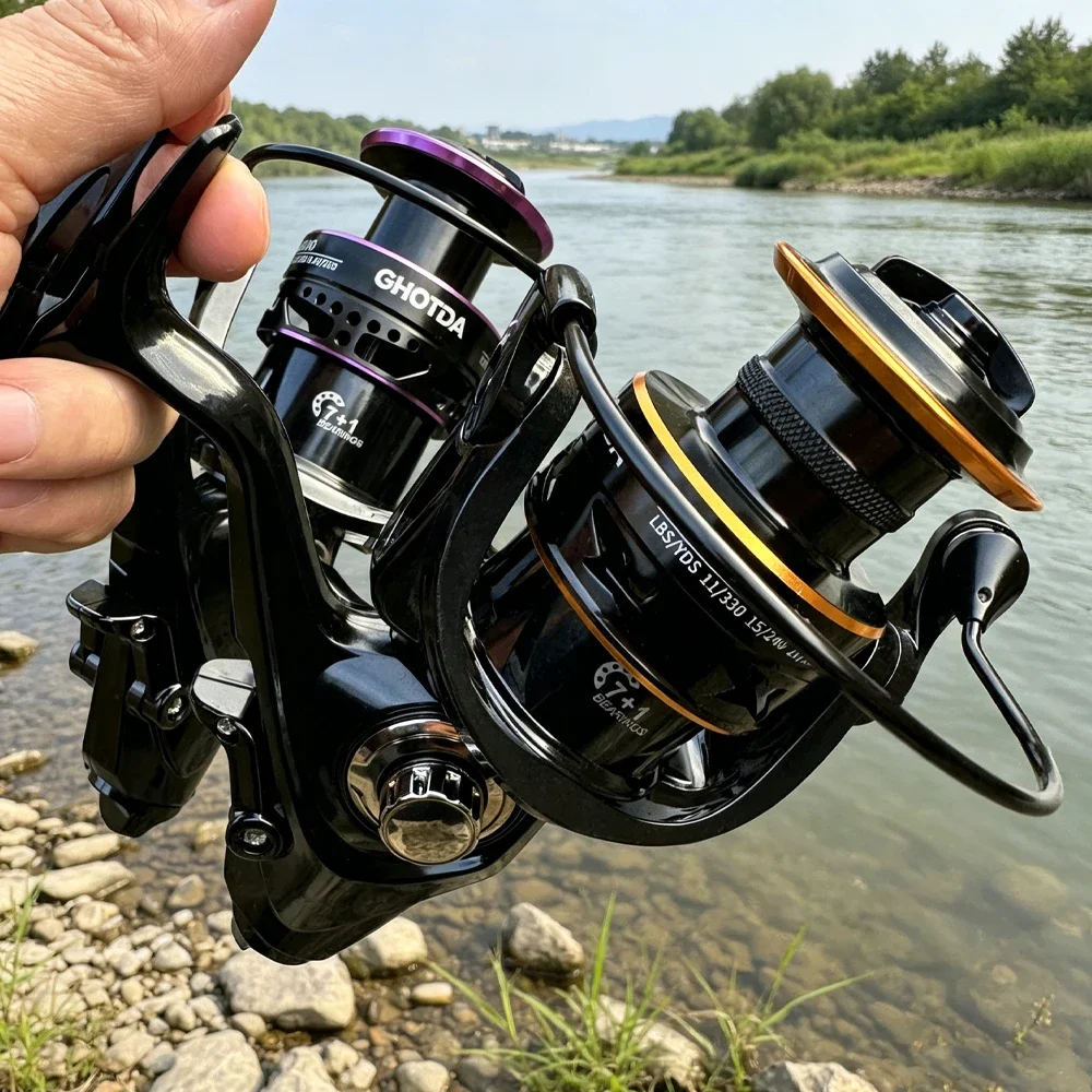 Bobina metálica para pesca en mar