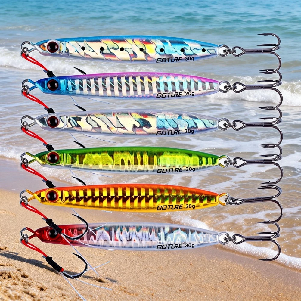 Goture señuelo jig de metal para lubina en mar, artificial - imagen 3