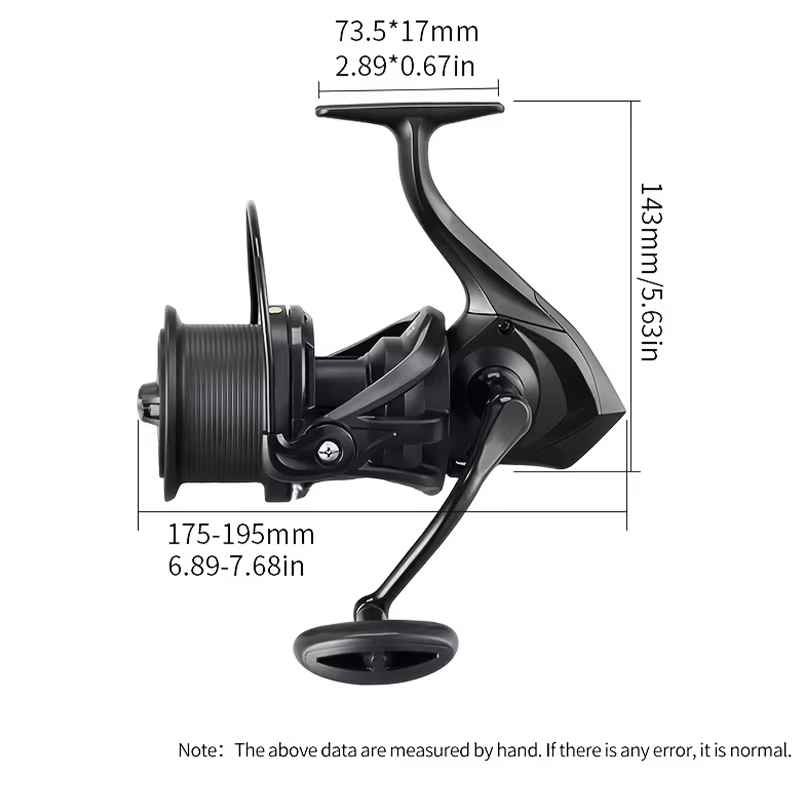 Carrete de surfcasting Rooblinos Black – Gran capacidad para mar - imagen 2