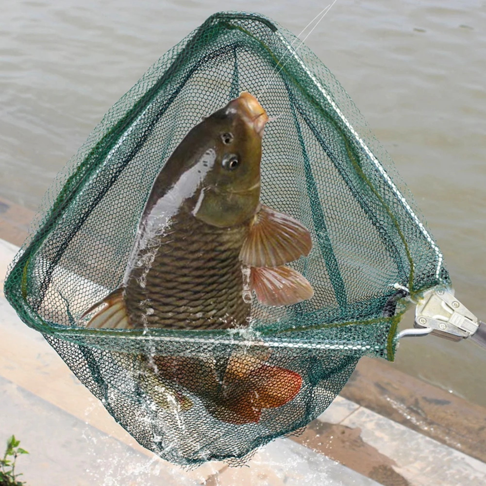 Red de pesca plegable ultraligera con mango telescópico de aluminio - imagen 4