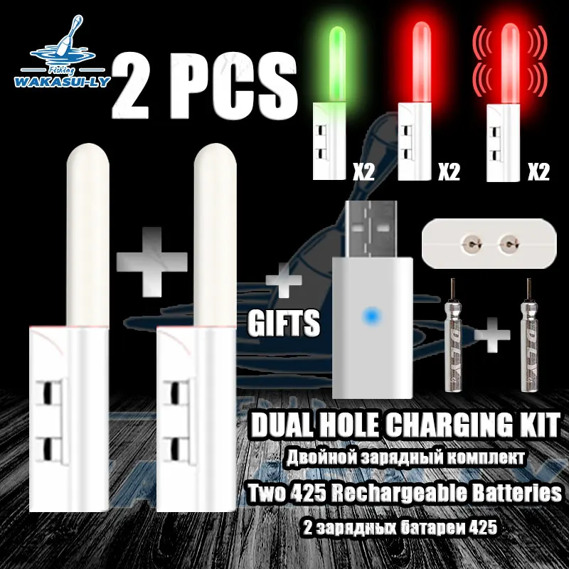 Luz LED nocturna USB para caña – Batería recargable Dual