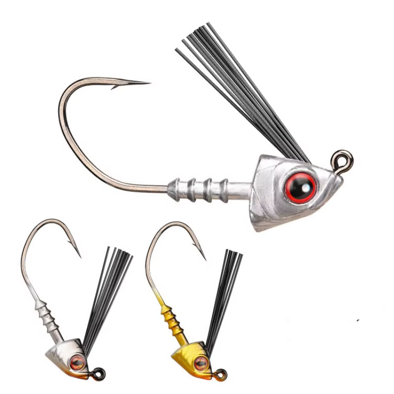 Anzuelos Jig Head con 4 Agujas Reforzadas – Sin Enredos