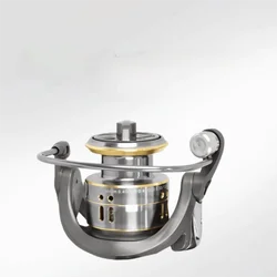 Carrete de pesca con arrastre suave y manivela intercambiable