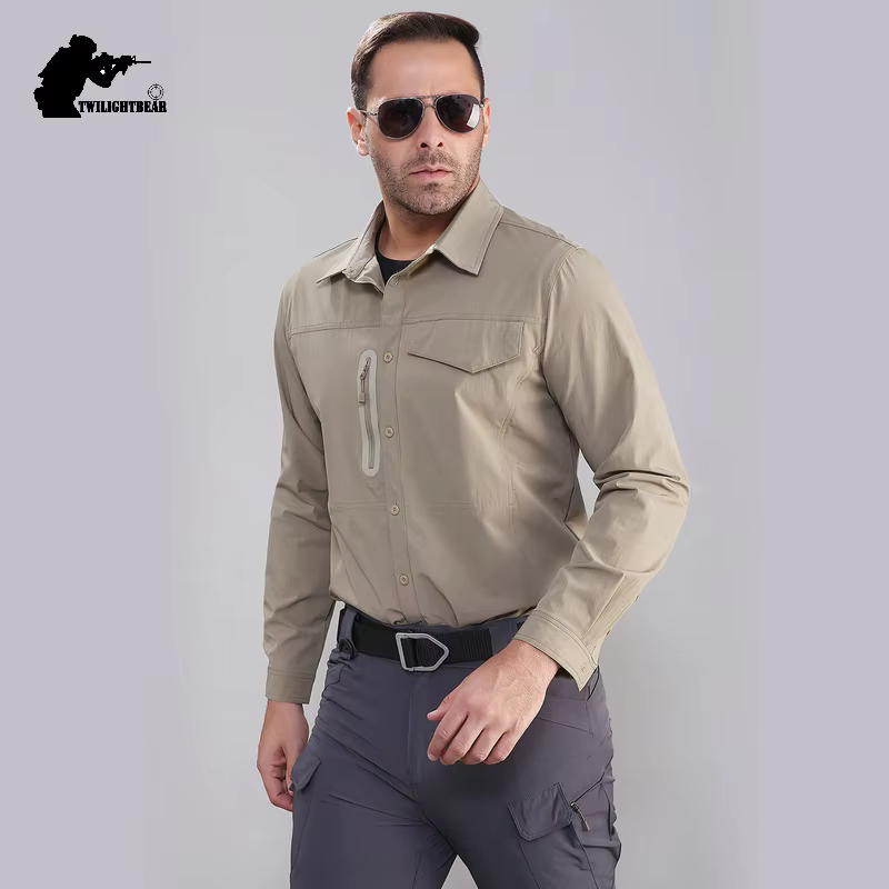 Camisa de pesca elástica AF54 – Secado rápido y múltiples bolsillos - imagen 4