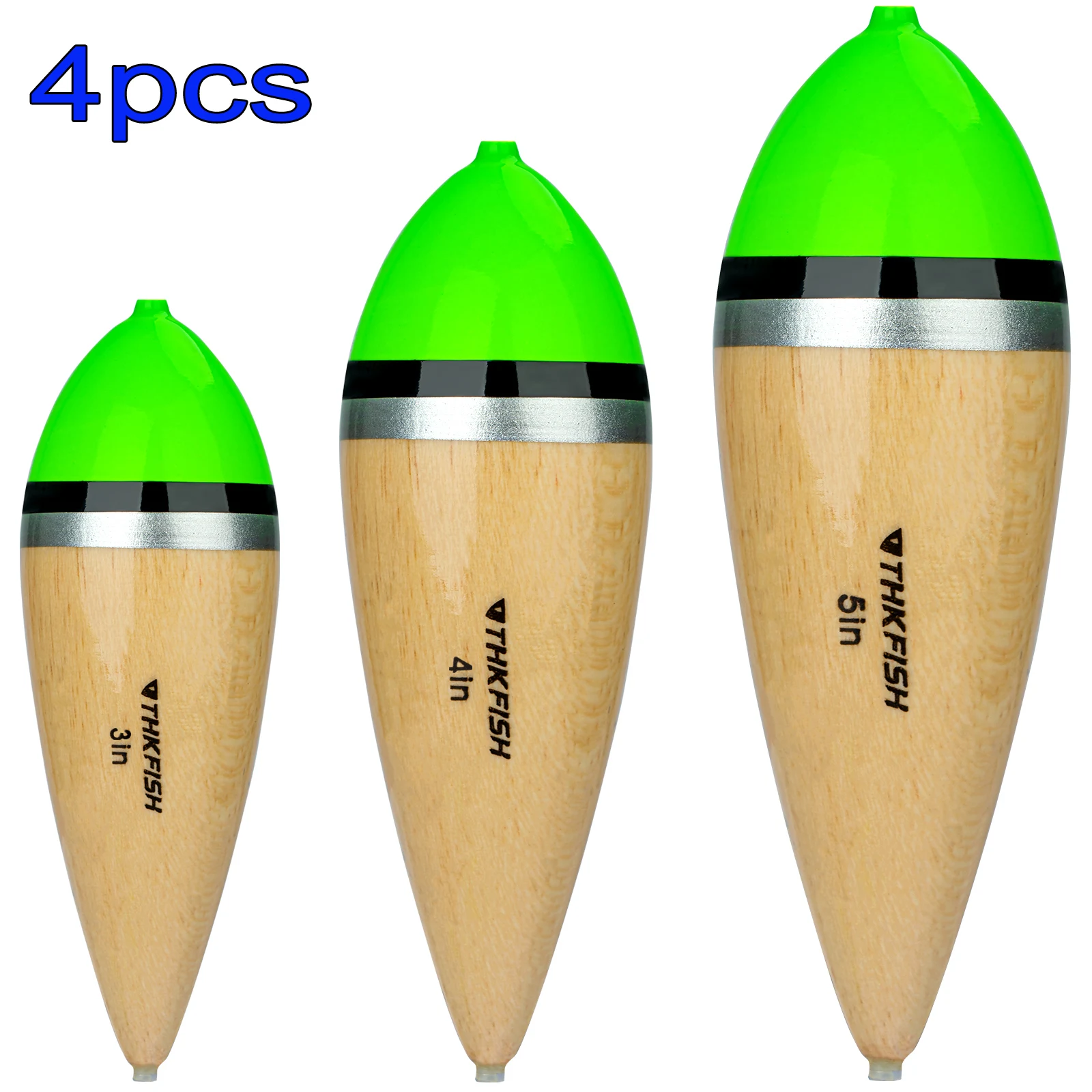 Flotador de pesca corredizo de balsa con forma de oliva - imagen 5